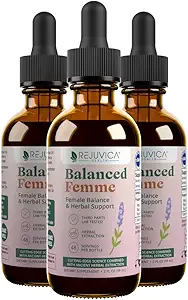 Rejuvica Health Balanced Femme - Menopause Unterstützung für Hot Flashes & Female Balance - Flüssige Lieferung für bessere Absorption - Black Cohosh, Dong Quai, Vitex, Maca Root & More!