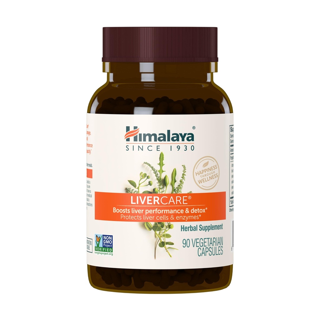 Himalaya LiverCare für Total Liver Support, Cleanse und Detox, schützt Zellen & Enzyme, 375 mg, 180 Kapseln, 90 Tage Versorgung