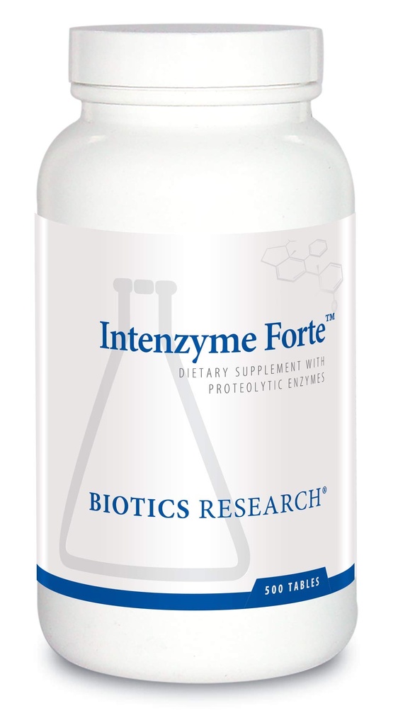 Biotics Research Intenzyme ForteTM Proteolytic Pancreatic Enzymes, Pancreatin, Bromelain, Papain, Lipase, Amylase–Supplement Unterstützt gesunde Protein Digestion–Immune & Circulatory Function 500 Tablets
