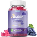 Sleep Gummies, 500mg Magnesium Citrate, High Absorption Magnesium Gummies with L-Theanine and Herbal Blend for Sleep, Mood, Relaxation, for Adults, Vegan, Grape Flavor, 90 Count