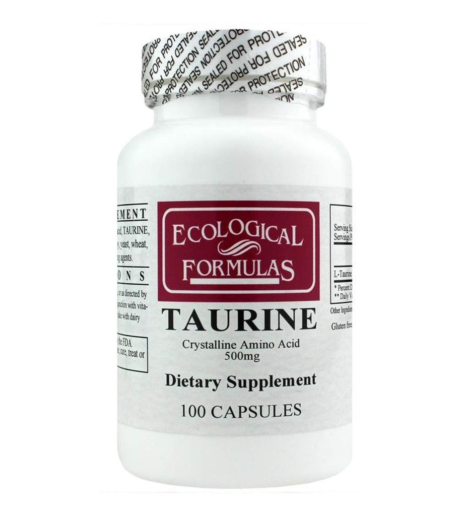 Ecological Formulas - L-Taurine 500 mg 100 caps [Health and Beauty]