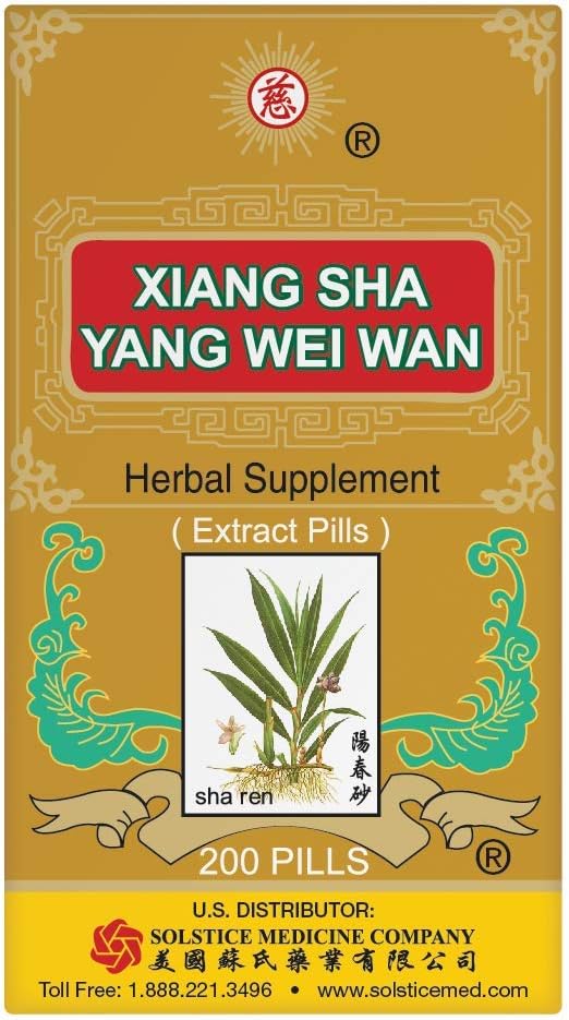 Solstice Medicine Company Xiang Sha Yang Wei Wan Kräuterergänzung (200 Pillen) (1 Flasche)