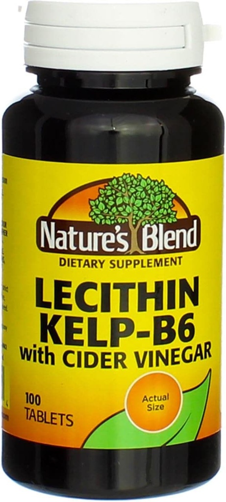 Nature's Blend Lecithin Kelp-B6 mit Cider Essig 100 Tabs (Modell: 079854600704)