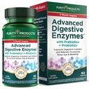 Purity Products Advanced Digestive Enzymes with Probiotics & Prebiotics – Digestive Health Supplement for Bloating, Gas Relief & Gut Support – Plant-Based Enzymes + 1.5B CFUs 60 Veggie Capsules
