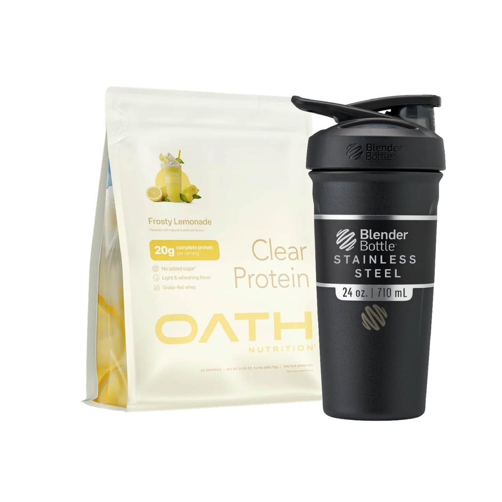 Flasche Sportisolierte Schüttelflasche Clear Whey Isolate Proteinpulver, Frosty Lemonade, Clear Whey Isolate Proteinpulver