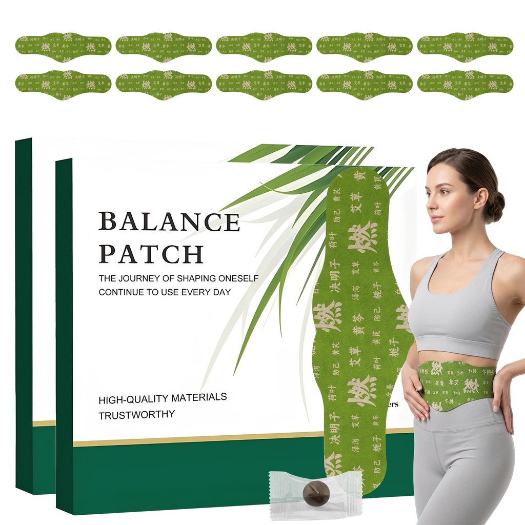 Herbal Patch Pad Balance, Natural Herbal Navel Patches, lindern Blähungen, Cramp Relief Bauch Patch für Frauen, Verbesserung des Bauchkomforts, nicht irritierende pflanzenbasierte Körperpflege (2 Boxen)