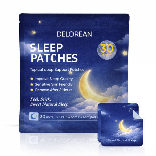 WEERSHUN Drowzen Sleep Patches, Delorean Sleep Patches, Easy-to-Apply Sleep Patch with Melatonin & Valerian, Relax & Wake Up Refreshed, Promote Deep Sleep & Relaxation for Men & Women, 30 Patches (1)