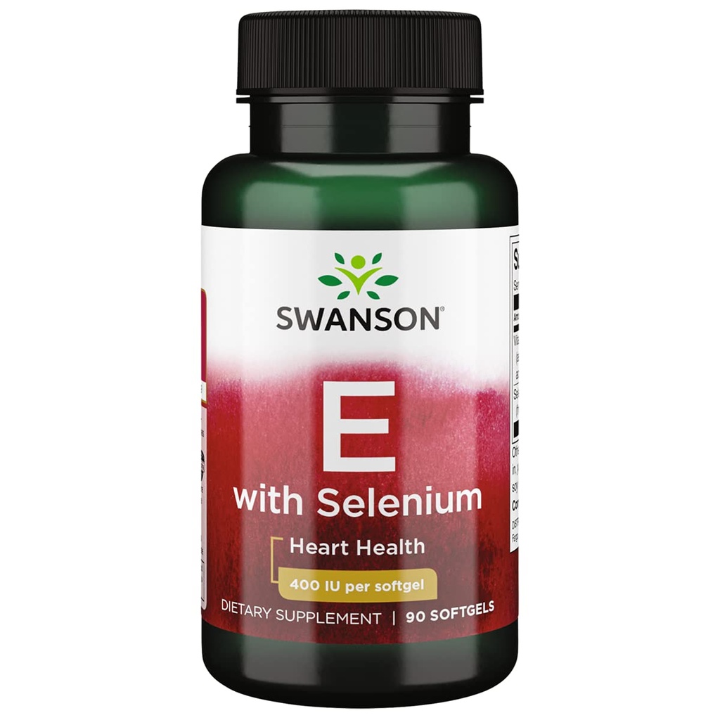 Swanson Vitamin E & Selen 90 Sgels