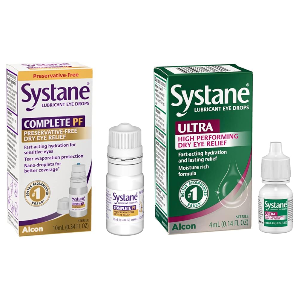 Systane Complete PF Multi-Dose Preservative Free Dry Eye Drops 10ml & Ultra Lubricant Eye Drops,0.14 Fl Oz (Pack of 1)