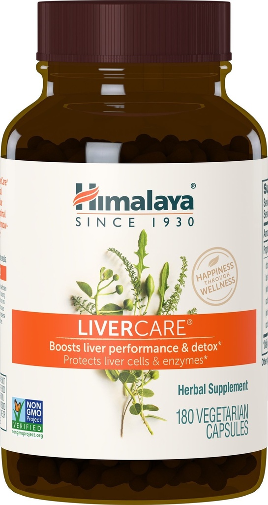Himalaya LiverCare, 90 Day Supply - Herbal Liver Support Promoting Waste Elimination, Liver Cleanse, Detox, and Bile Production - Vegan, Non-GMO, Gluten Free, 375 mg, 180 Capsules