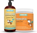 WONDER PAWS Omega Max Fish Oil Plus Probiotic Chews - für Dog Joint Health, Skin Moisture, Gut Health & Daily Wellness - Omega Max 16 Unzen - Probiotic 90 Chews
