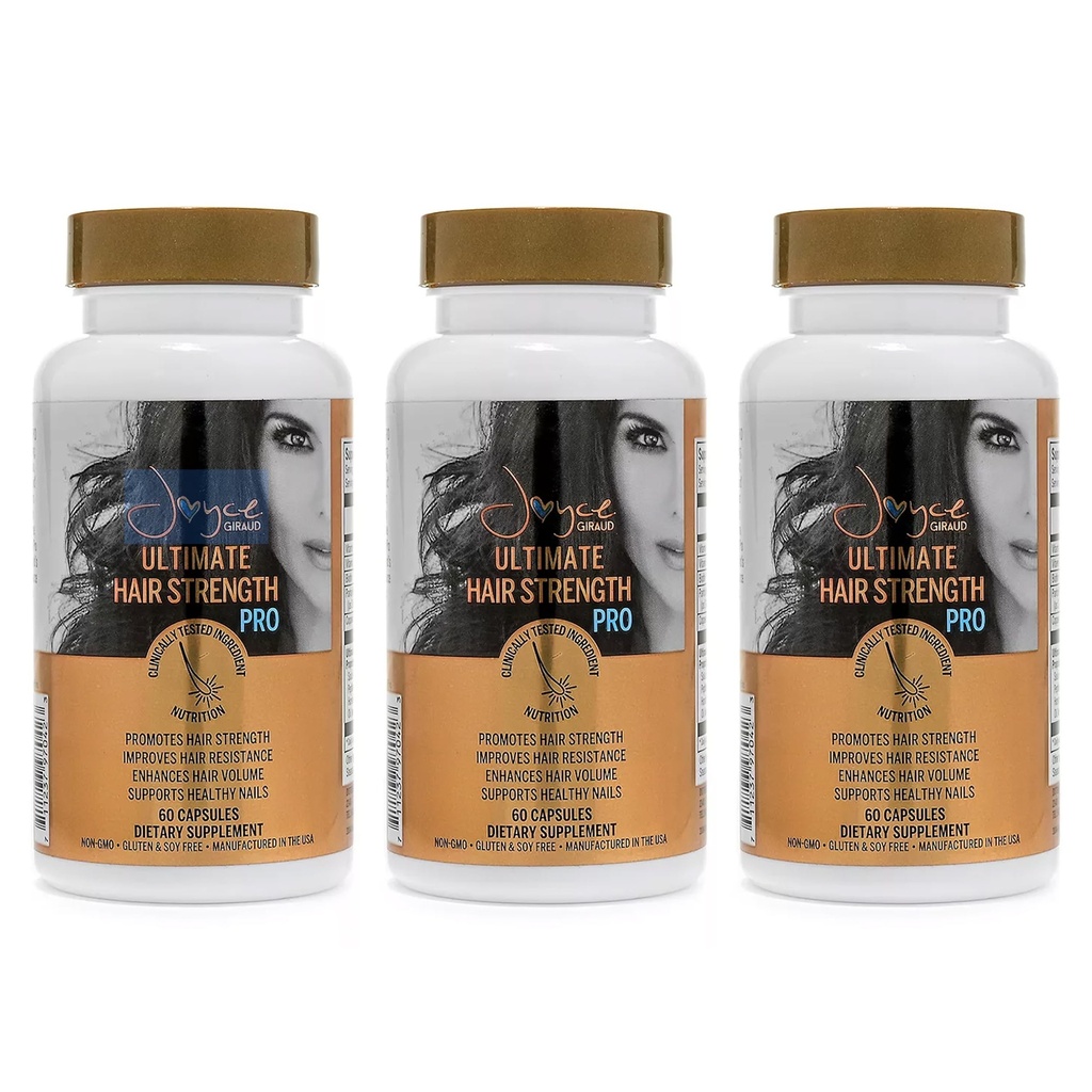 Joyce Giraud Ultimate Hair Strength Supplements, 90-Day Supply, wissenschaftlich geformt, um Haarausfall zu reduzieren, 180 Kapseln