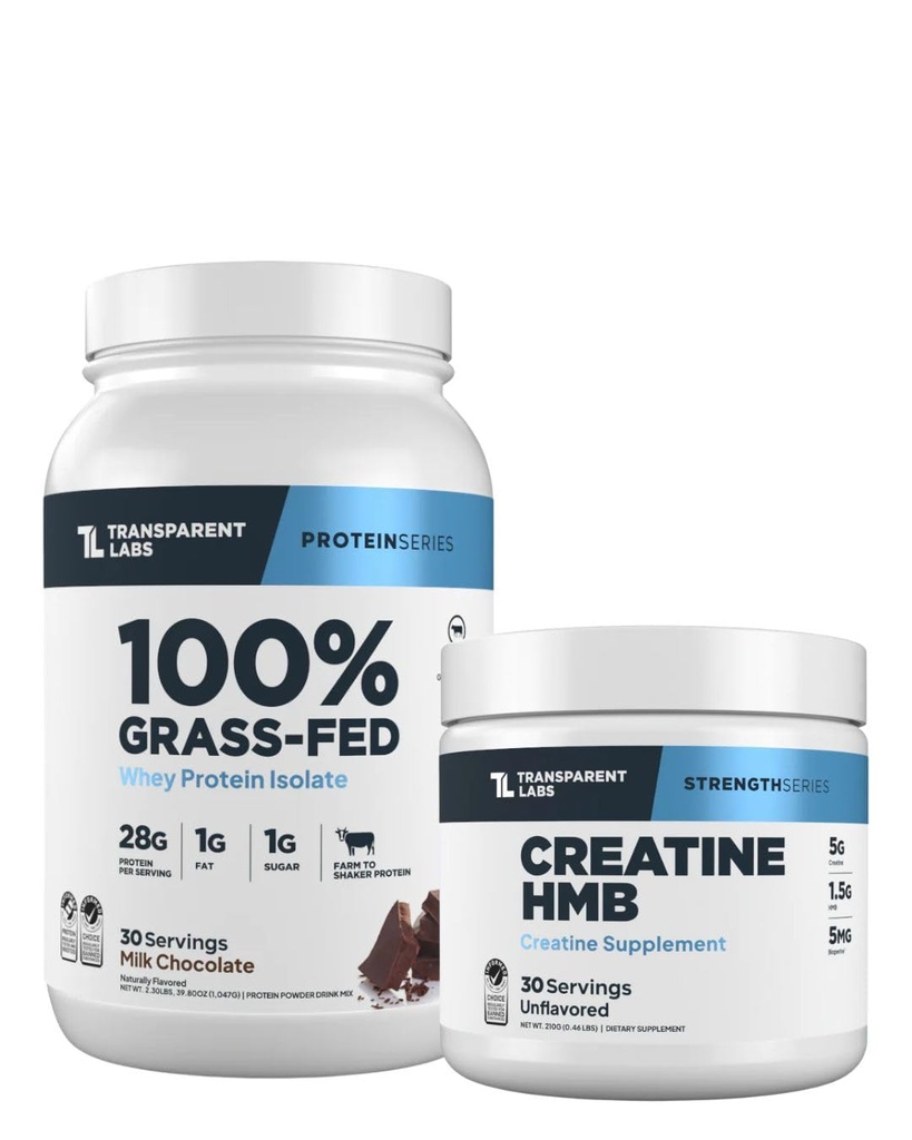 Transparent Labs Gras-Fed Whey Protein Isolate, Milch Schokolade, Kreatin HMB, Unflavored - 30 Servierungen