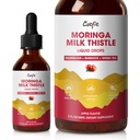 Milk Thistle Liver Detox Drops Apple Flavor – Liver Cleanse Detox & Repair mit Moringa, Dandelion, Burdock & Green Tea – Kräuterflüssigkeitsergänzung für Leberunterstützung & Lebergesundheit, Vegan, 2 Fl Oz