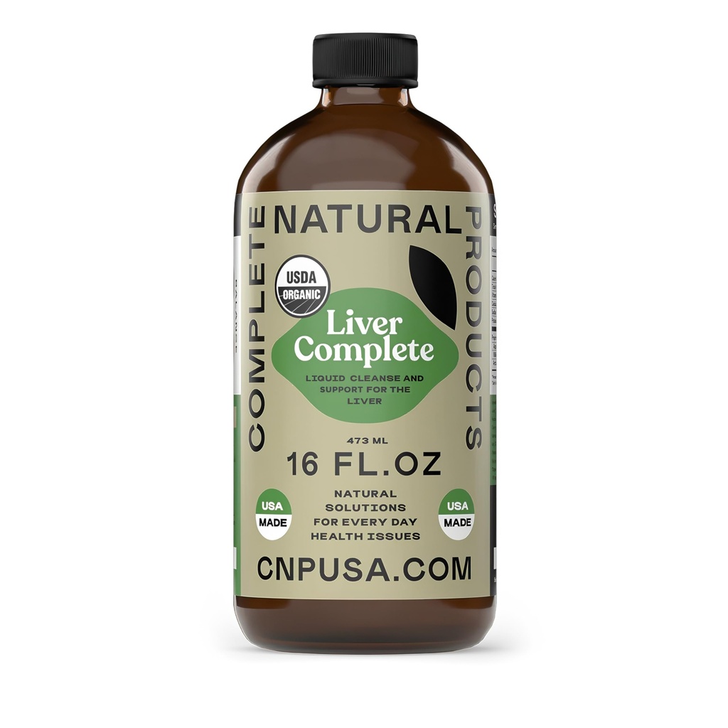 Komplette natürliche Produkte Liver Complete - 16oz Glasflasche, Leberreiniger und Detox