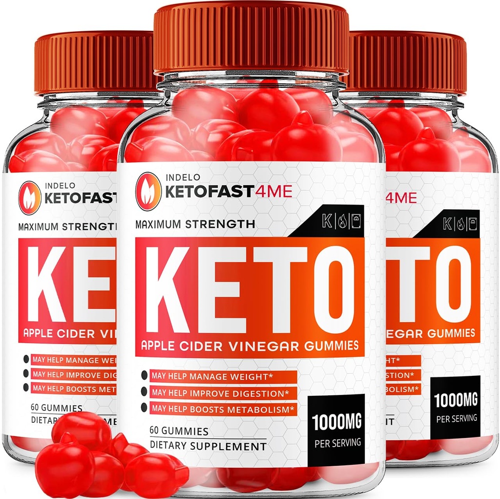 (3 Pack) KetoFast4Me ACV Gummies Advanced, KetoFast 4 Me ACV Gummis Apfelessig Keto Fast 4 Me ACV Weight Management Gummies Keto Fast4Me Bewertungen Vitamin B12 Keto+acv, 1000mg (180 Gummi)