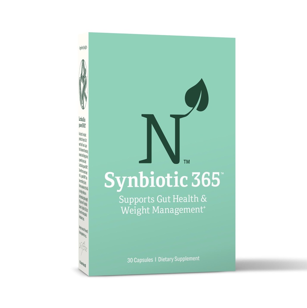 Synbiotic 365 Triple Action Präbiotika und Probiotika für Frauen und Männer | Ergänzung mit B Vitamine, Biotin & Niacin | Glutenfrei, Non-GMO & Vegan | 20 Billion CFU | 30 Servierungen