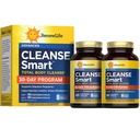 Renew Life Cleanse Smart Advanced Total Body Program, 2-Part Detox Cleanse Promotes Digestive Regularity and Supports Waste Elimination, Herbal Blend with Magnesium, Soy and gluten-free, 120 Count