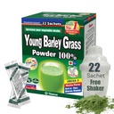 Yamamoto Kanpoh YAMAKAN Barley Grass Juice Powder, Young Barley Grass Powder Rich in Minerals, Vitamine & Pflanzenbasiertes Protein für Frauen & Männer, Grass Juice aus Japan, Non GMO 22 Count