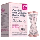 NeoCell Creatine Collagen Powder | 20 Stick Packs | mit Multi Collagen Peptides | Plus L-Taurine | Unflavored | Haar, Haut und Nägel Supplement