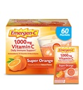 Emergen-C 1000mg Vitamin C Pulver für tägliche Immununterstützung Koffeinfreie Vitamin C Ergänzungen mit Zink und Mangan, B Vitamine und Elektrolyte, Super Orange Flavor - 60 Count/2 Month Versorgung
