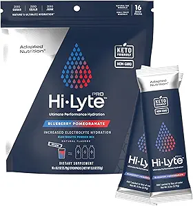 Hi-Lyte Pro Hydration Packets - 16 Einzelgetränke Packets | Blueberry Pomegranate | Flavored Elektrolytpulver | Sugar-Free, Zero Carb, Zero Calorie