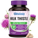 Milchdistel, 300 mg, Konzentrierter Seedextrakt mit 80% Silymarin, Leberreiniger Detox für Männer + Frauen, Einmal täglich, 90 Veggie Caps