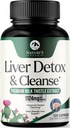 Liver Cleanse Detox & Repair - Milchdistel-Ergänzung für Verdauung & Immungesundheit - Ginger Root, Choline & Dandelion Root - Herbal Liver-Unterstützung mit Silymarin, Beetroot & Artichoke - 120 Kapseln
