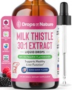 Milchdistel Tropfen mit 80% Silymarin Flavonoids – Vegan, Non-GMO, Fast-Absorbing – leicht mit Getränken mischen – Milchdistel-Ergänzung für Leber, Immunpflege und Antioxidantienunterstützung (Mixed Berry, 60 mL)