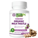 Milk Thistle Liver Cleanse Detox & Repair Support Organic Supplement, 12000 Mg 120 Day 30X Seed Extract mit Silymarin, MD Super Ultra Herbal Kidney Lung Renew Aid Health Formel Pillen, 120 Kapseln