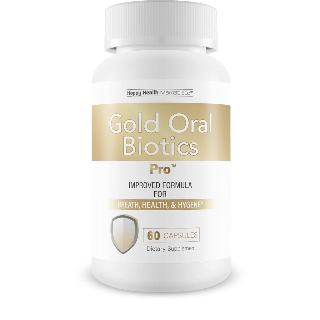 Gold Oral Biotics Pro - Unsere besten oralen Gesundheit Probiotika und Präbiotika - Fortgeschrittene orale Probiotika für Mund Bad Breath - 11 Strain 40 Billion CFU Probiotic Capsules - Zahn und Gum Dental Probiotic