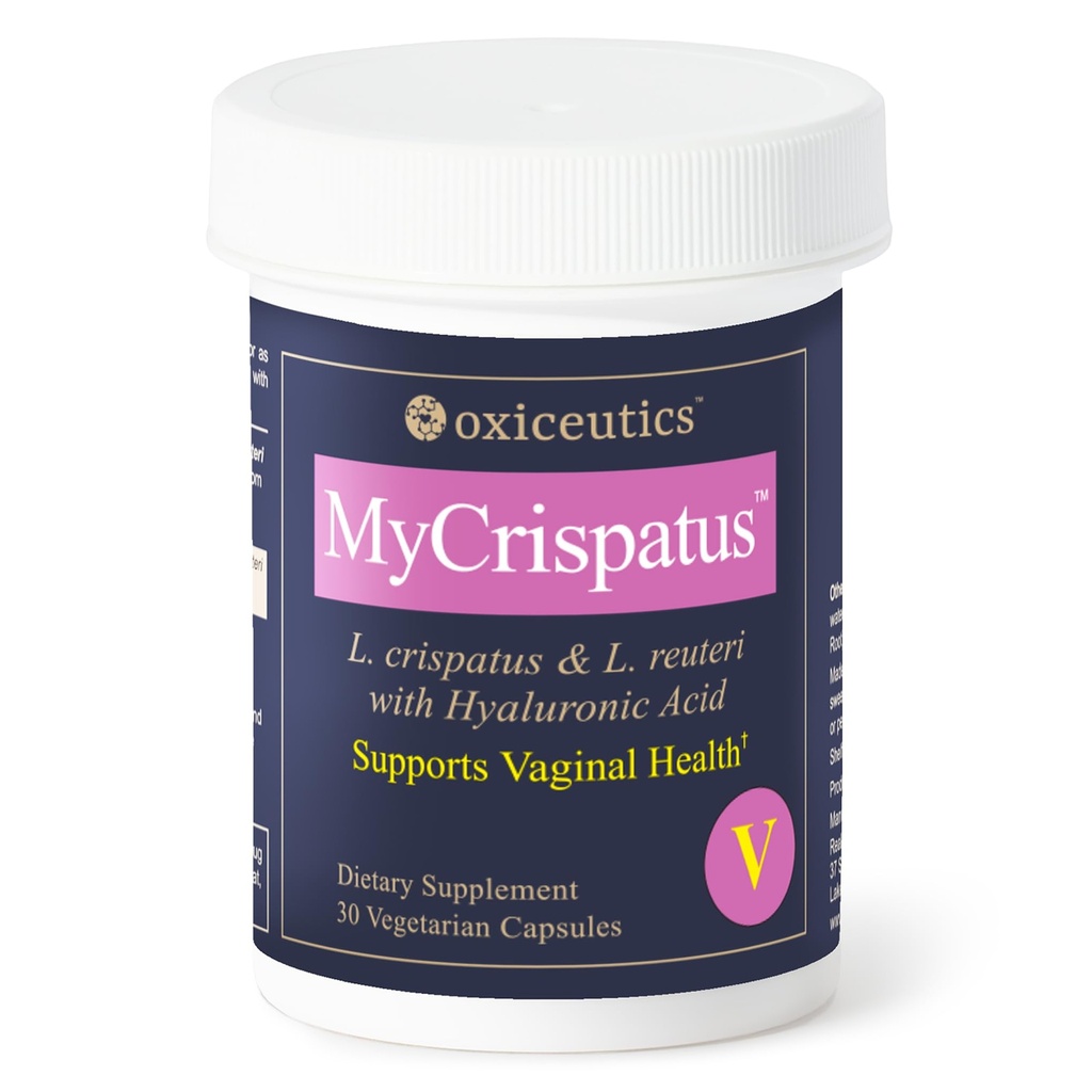 MyCrispatusTM Probiotikum – High CFU L. crispatus + L. reuteri LRDRTM + Hyaluronsäure – von Dr. William Davis – Dual Use: Oral & Fermentierte Milchprodukte – 30 Veg Kapseln