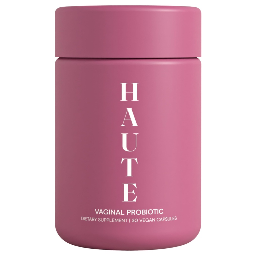 HAUTE Vaginal Probiotika mit Präbiotika und Lactobacillus Crispatus, pH-Balance, gesunder Vaginalgeruch, Verdauungsunterstützung, 30 Count