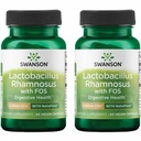 Swanson Lactobacillus Rhamnosus mit FOS - 5 Milliarden CFU - Verdauungsunterstützung mit Fructooligosacchariden - probiotische Unterstützung für gastrointestinale Gesundheit * - Vegan - 60 Veggie Caps (2 Packung)