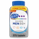 Silver Men’s 50+ Plus Daily Multivitamin – Multimineral Supplement with Vitamin D3, Zinc, B Vitamins & Antioxidants, Supports Heart, Muscle & Immune Health – 275 Tablets