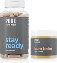 Rein für Männer bleiben Faser-Ergänzung (120 Count) + Bum Balm Raw Lotion für Männer