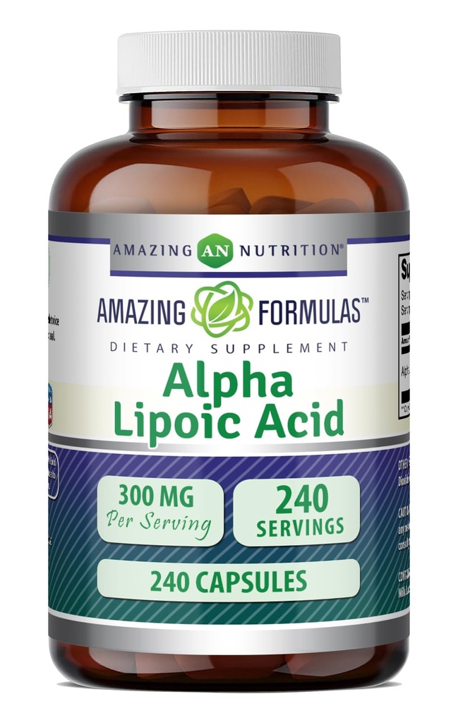 Erstaunliche Formeln Alpha Liponsäure 300 mg Kapseln Ergänzung | Non-GMO | Gluten Free | Made in USA (240 Count)