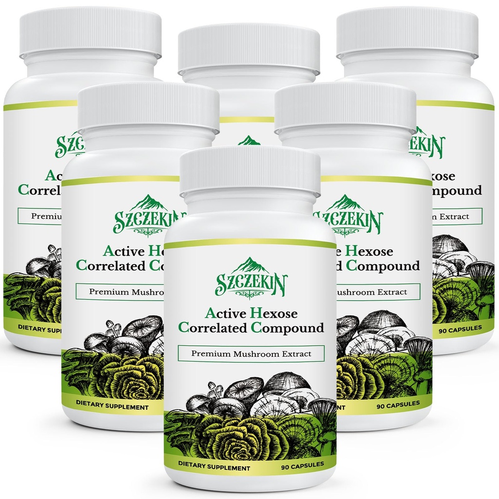 Wirkstoff Hexose korrelierte Verbindung 1500 mg Supplement, Natürliche 8 Pilzextrakt Ergänzung, Immunsystem, Leberfunktion, natürliche Killer und T-Zellen Aktivität, 540 Veggie Kapseln