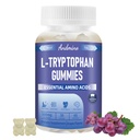 L Tryptophan Gummies 500mg, with Trehalose, for Natural Relaxation & Serotonin Support, for Adults & Kids, Non-GMO, Vegan, Gluten Free, Grape Flavor, 60