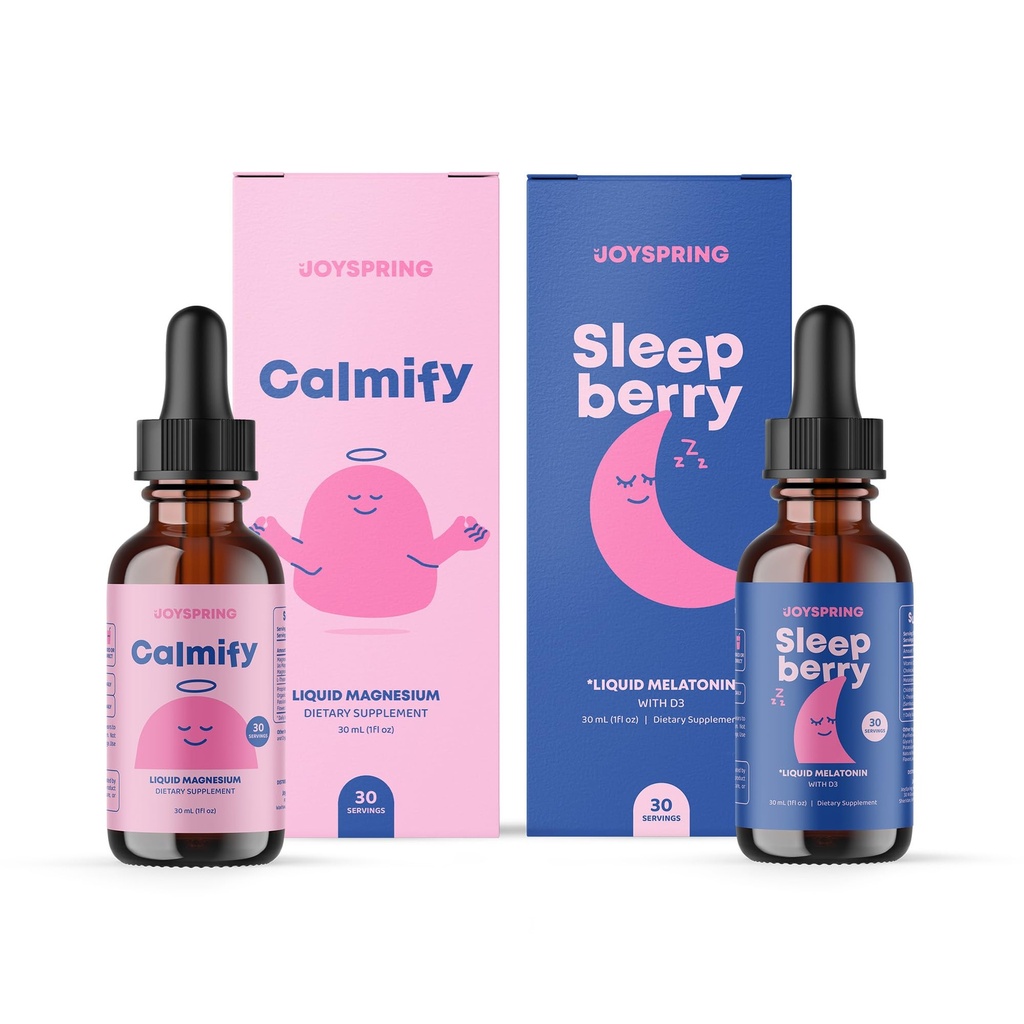 JoySpring beruhigt Magnesium Glycinat und flüssiges Melatonin für Kinder