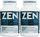 Nutrology Zen Restore – 400mg Magnesium Malate, Vitamin D3 & L-Theanine, Supports Sleep, Muscle Recovery & Adrenal Wellness, Magnesium Supplement for Men and Women, 30 Servings (Pack of 2)