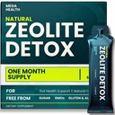 MEGA HEALTH Natural Zeolite Detox Sticks – Zeolite Detox Cleanse with Vitamin B12 & D3 | Simple Parasite Cleanse & Liver Detox Support for Humans | Vegan, Non‑GMO, 30-Day Supply