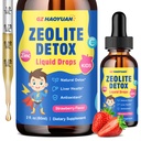 Zeolite Detox for Kids & Adults, Liquid Zeolite Detox Drops with Clinoptilolite, Vitamin C, Zinc, NAC & Milk Thistle – Supports Gentle Liver & Gut Cleansing, Energy & Immunity, Strawberry, 2 Fl Oz