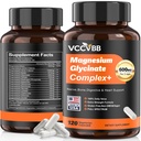 Magnesium Complex for Women & Men 600mg, 12-in-1 High Absorption Magnesium Glycinate, Citrate, Malate & Taurate | Relieve Cramps, Stress, Sleep | Heart, Bone & Nerve Health | 120 Vegan Capsules
