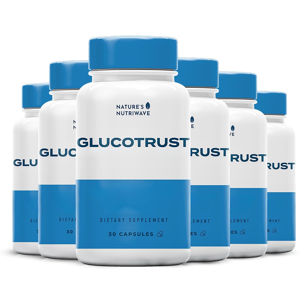 Glucotrust Capsules Supplement, Original Formula, 100% Natural Herbal Blend, Gymnema sylvestre, Chromium, Licorice | 30 Capsules, 6 Month Supply