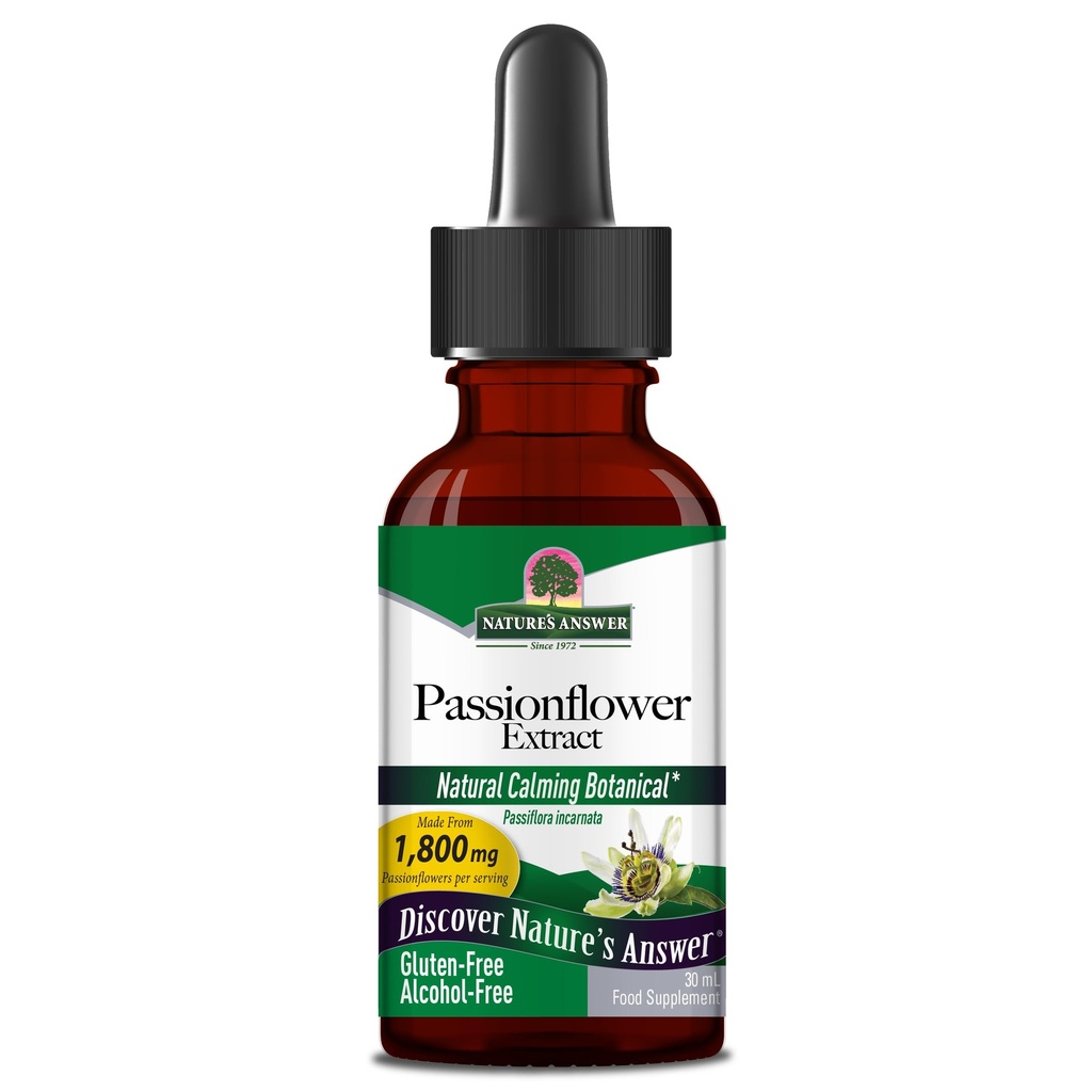 Nature's Answer Passion Flower | Super Concentrated | Liquid Herbal Tincture Supplement Drops | Natural Calming Botanical | Non-GMO | Alcohol-Free, Gluten-Free & Vegan 1oz