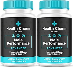 (2 Pack) Health Charm, Health Charm Pills, Health Charm Kapseln, Offizielle Gesundheit Charme für Herren Kapseln, Health Charm Supplement Unterstützung, HealthCharm Alle natürlichen Pastillas, 120 Kapseln für 2 Monate