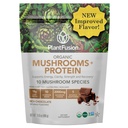Plantfusion Mushroom Protein Powder - 3 in 1 Vegan Protein Powder, Mushroom Supplement, and Adaptogen Supplement - Support Mental Focus, Immunity, and Recovery - Chocolate 1lb