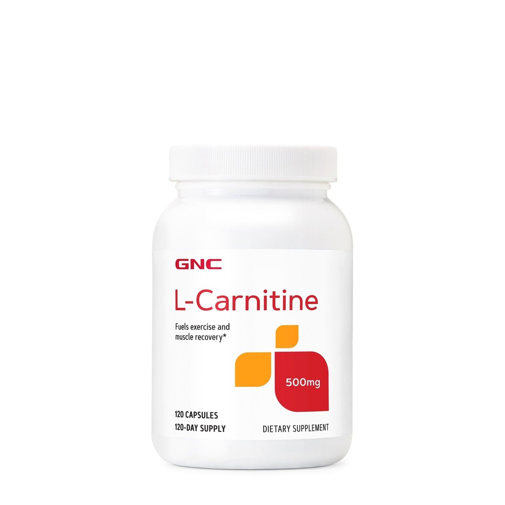 GNC L Carnitine 500mg Supplement, unterstützt Muskelrückgewinnung, 120 Servierungen