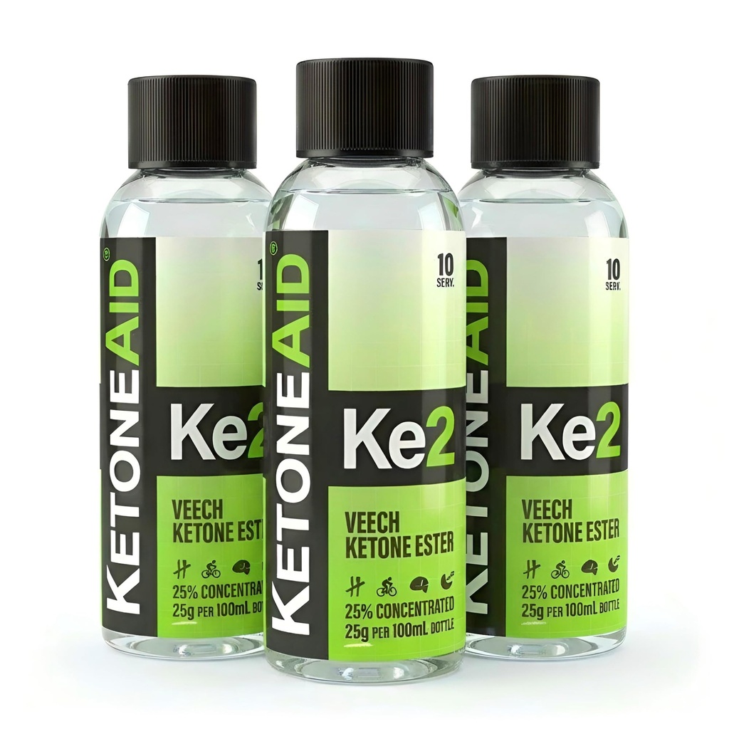 KetoneAid Ke2 Veech Ketone Ester 25% Concentrate | Not Bad Apple | No Caffeine, No Sugar, No BHB Salt | Exogenous Ketone D-BHB Ester | 25g KE & 10 Serv. per Bottle (3 Count)